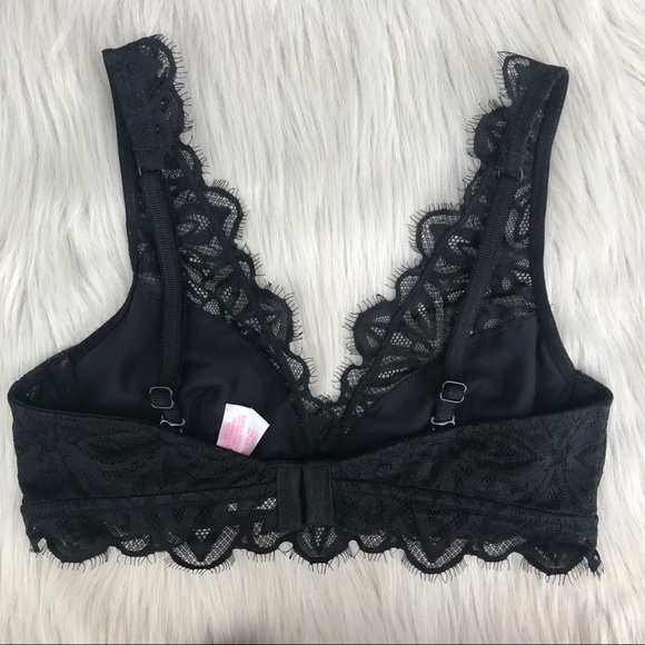 Pink Black lace bralette - Picture 2 of 4